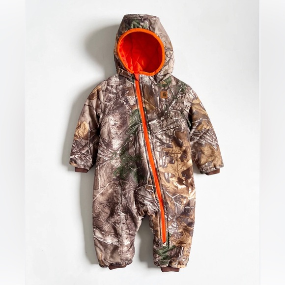 Carhartt Other - Carhartt Toddler Camo Snowsuit Overall Bibs Bunting One-piece Zippered Suit